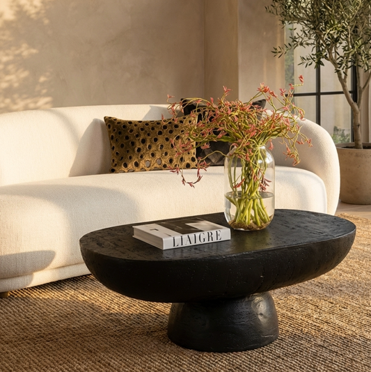 Korra Coffee Table - Black Stone