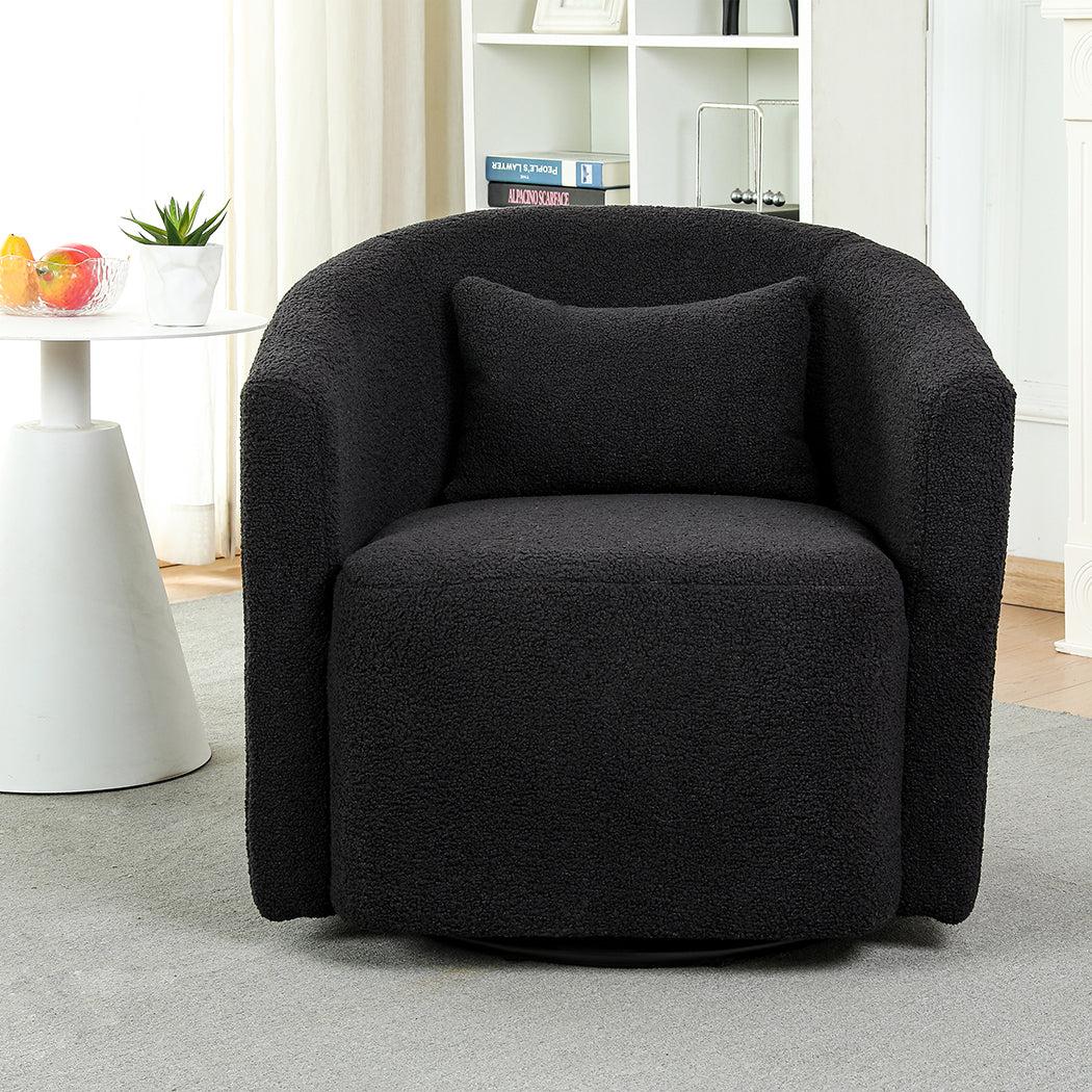 Drift Fleece Swivel Chair - Grey – furniture piece by Interior Ave