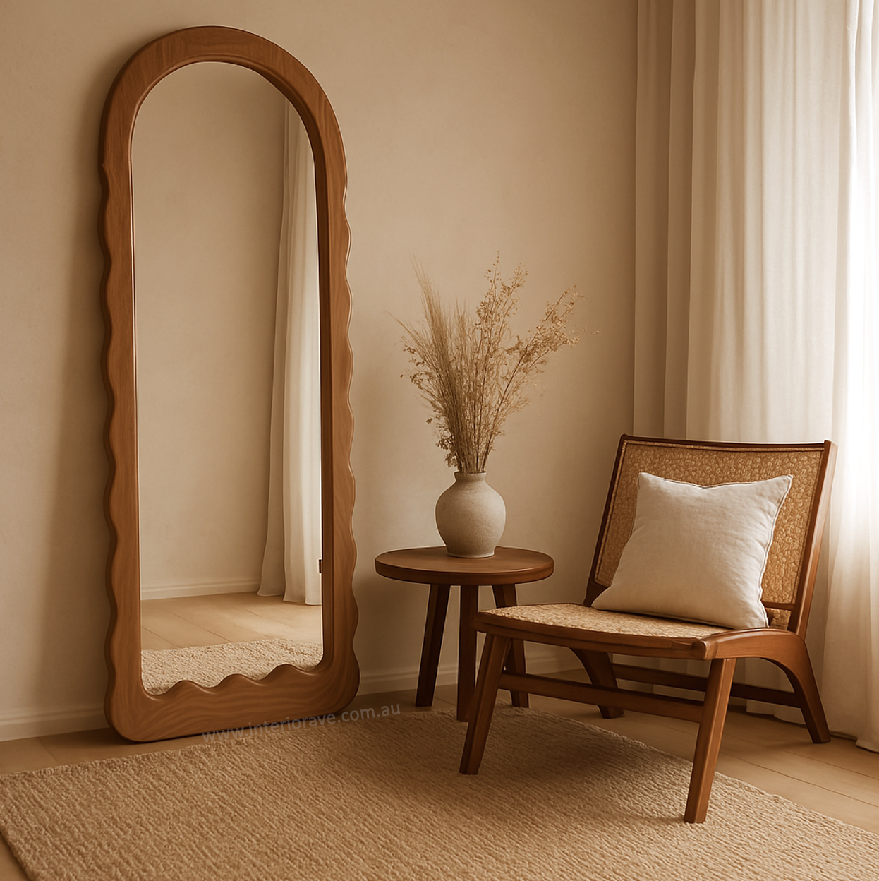 Luna Oak Full Standing Mirror – Interior Ave