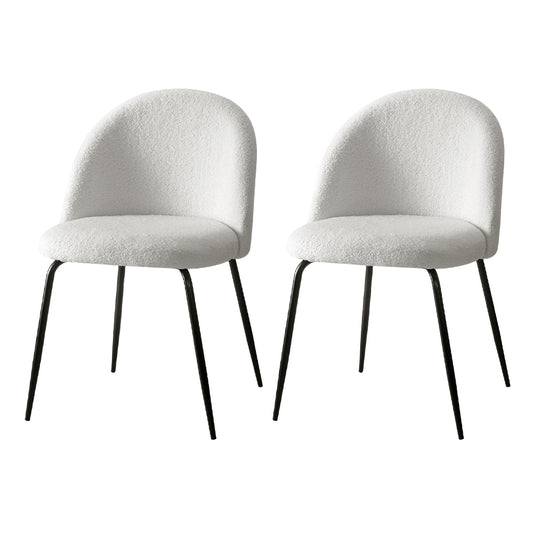 Caspa Boucle Dining Chair - Set of Two – luxury accent chair by Interior Ave