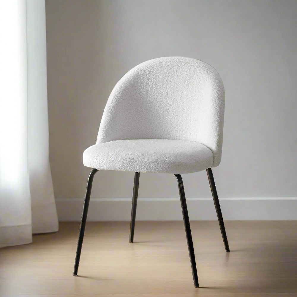 Caspa Boucle Dining Chair - Set of Two