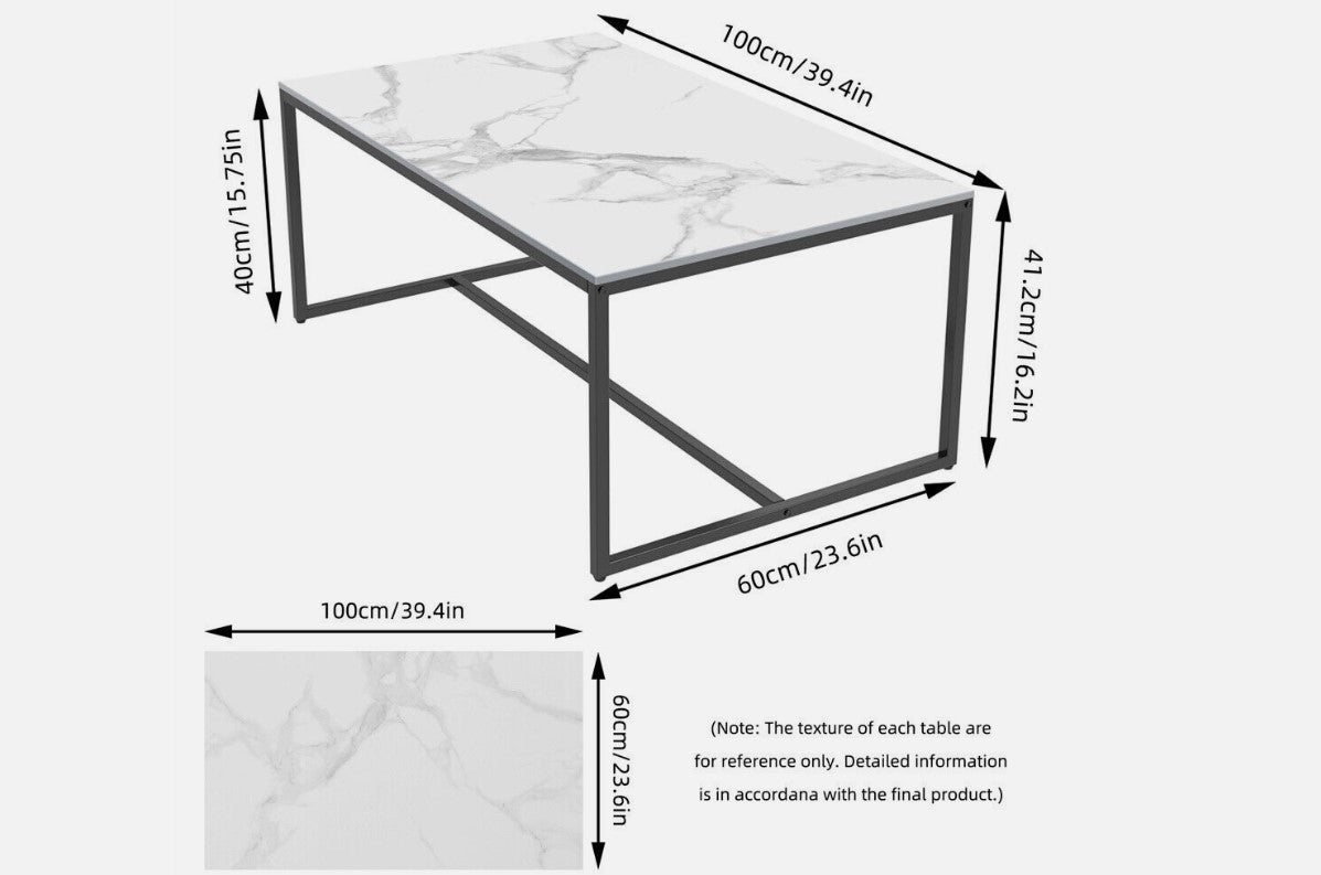 Monaco Coffee Table - White Marble Stone