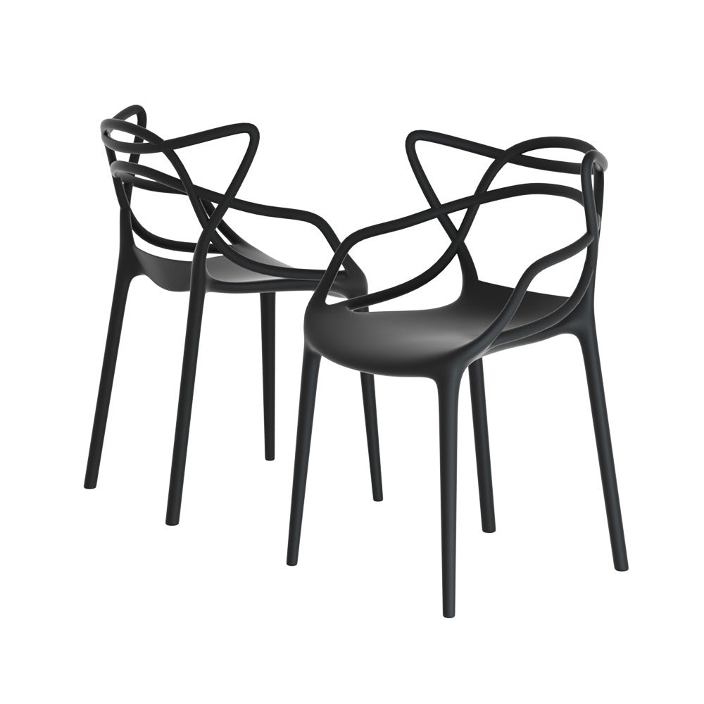 Zephyr Outdoor Chair - Black - Set of Four