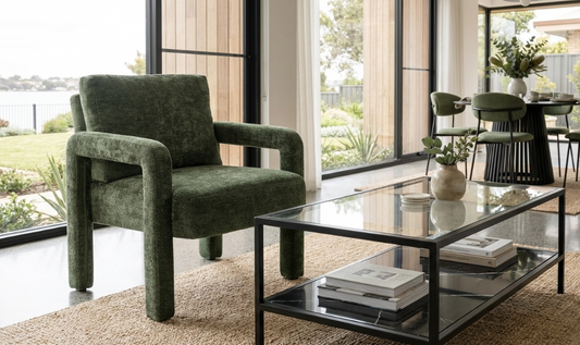 Olive Velvet Occasional Chair | Accent Chair by Interior Ave