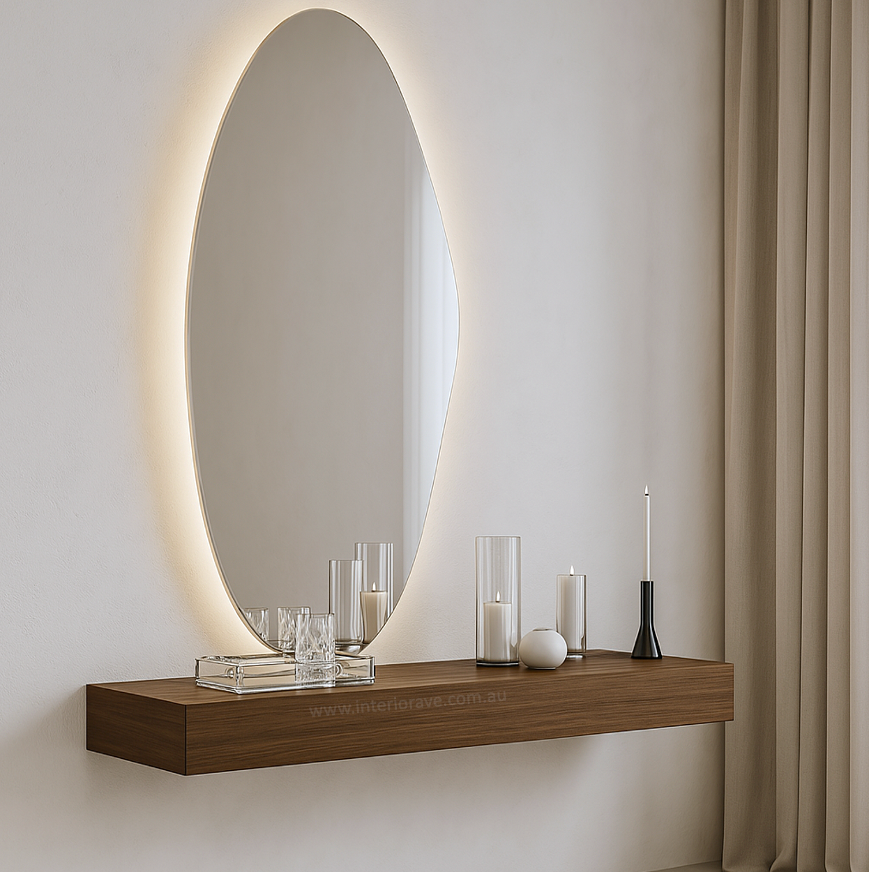 Opal Irregular Illuminated Mirror - Interior Ave