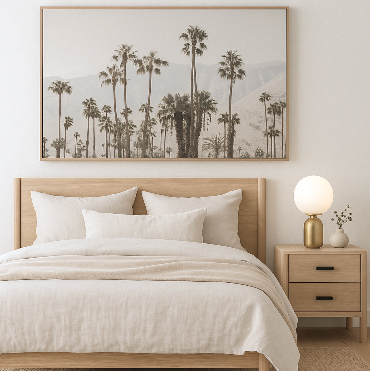 Palm Street wall art available as canvas print or floating framed artwork