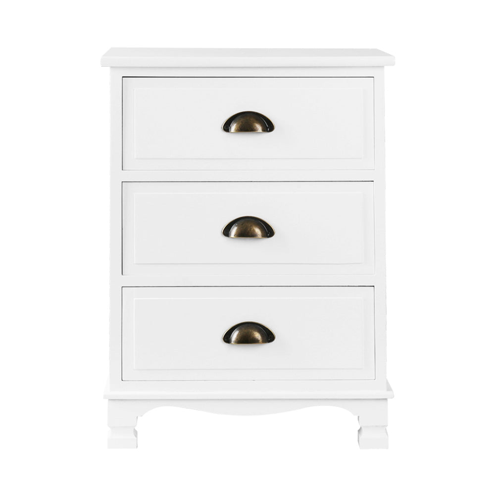 Freya Vintage Bedside Table - White