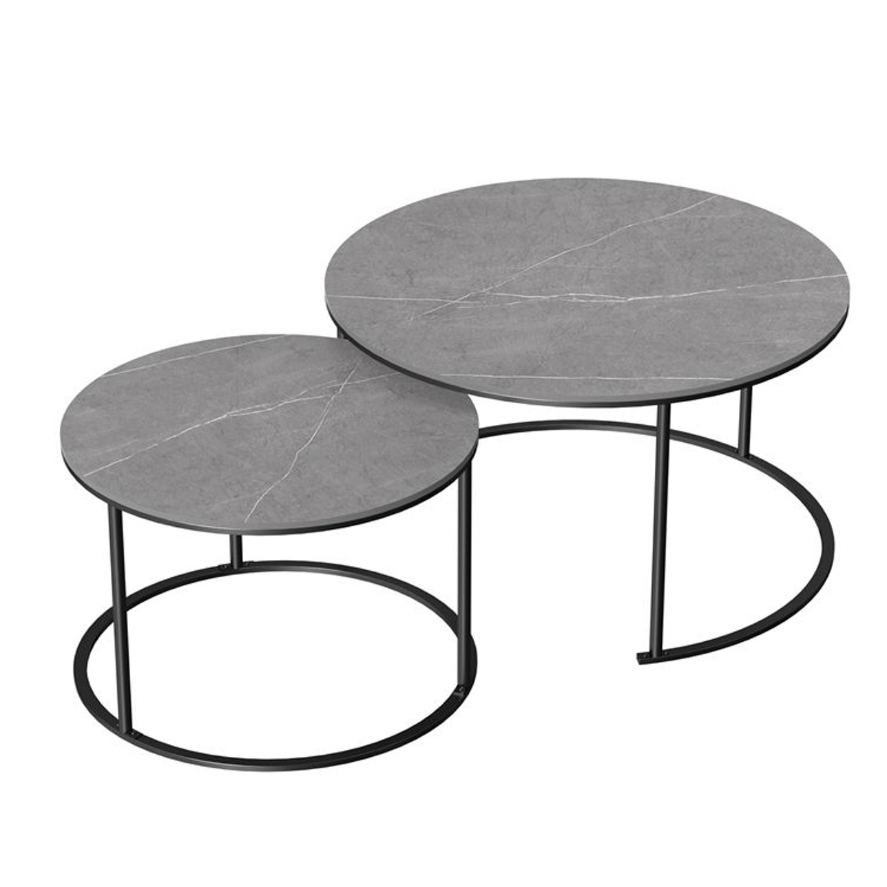 Executive Nested Coffee Table Set - Grey Stone – premium furniture by Interior Ave