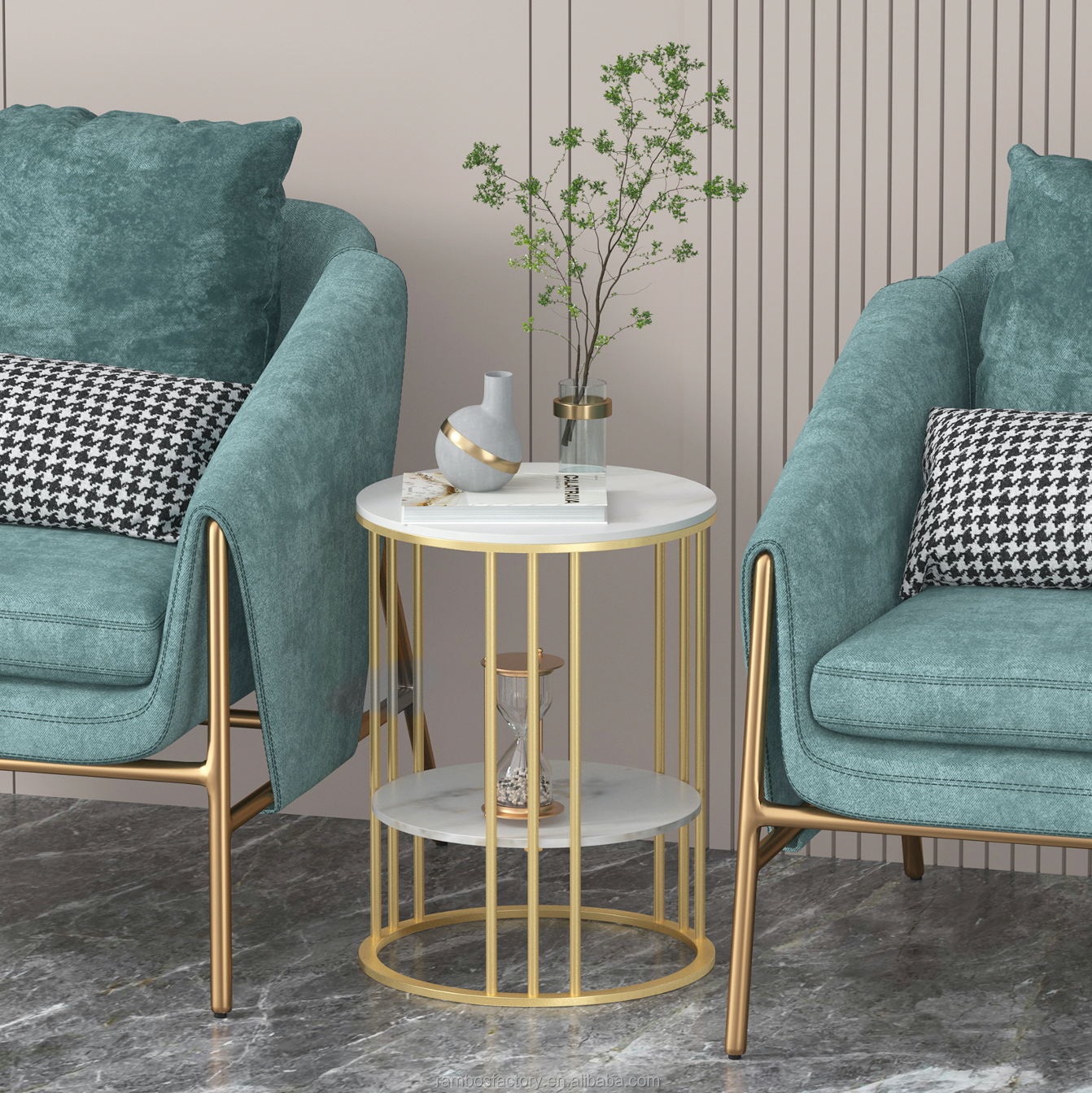 Marble Stone Side Table