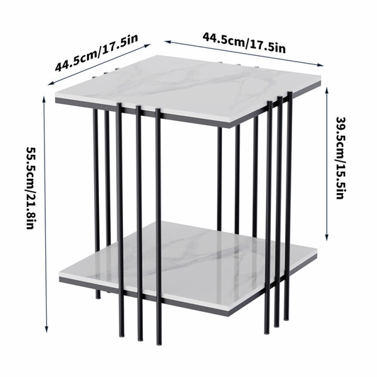 Milano Two Tier Side Table Furniture Hire