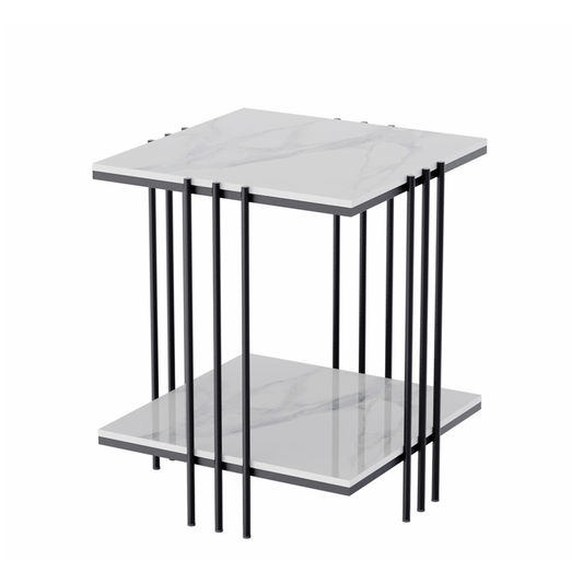 Milano Two Tier Side Table - Black – premium furniture by Interior Ave