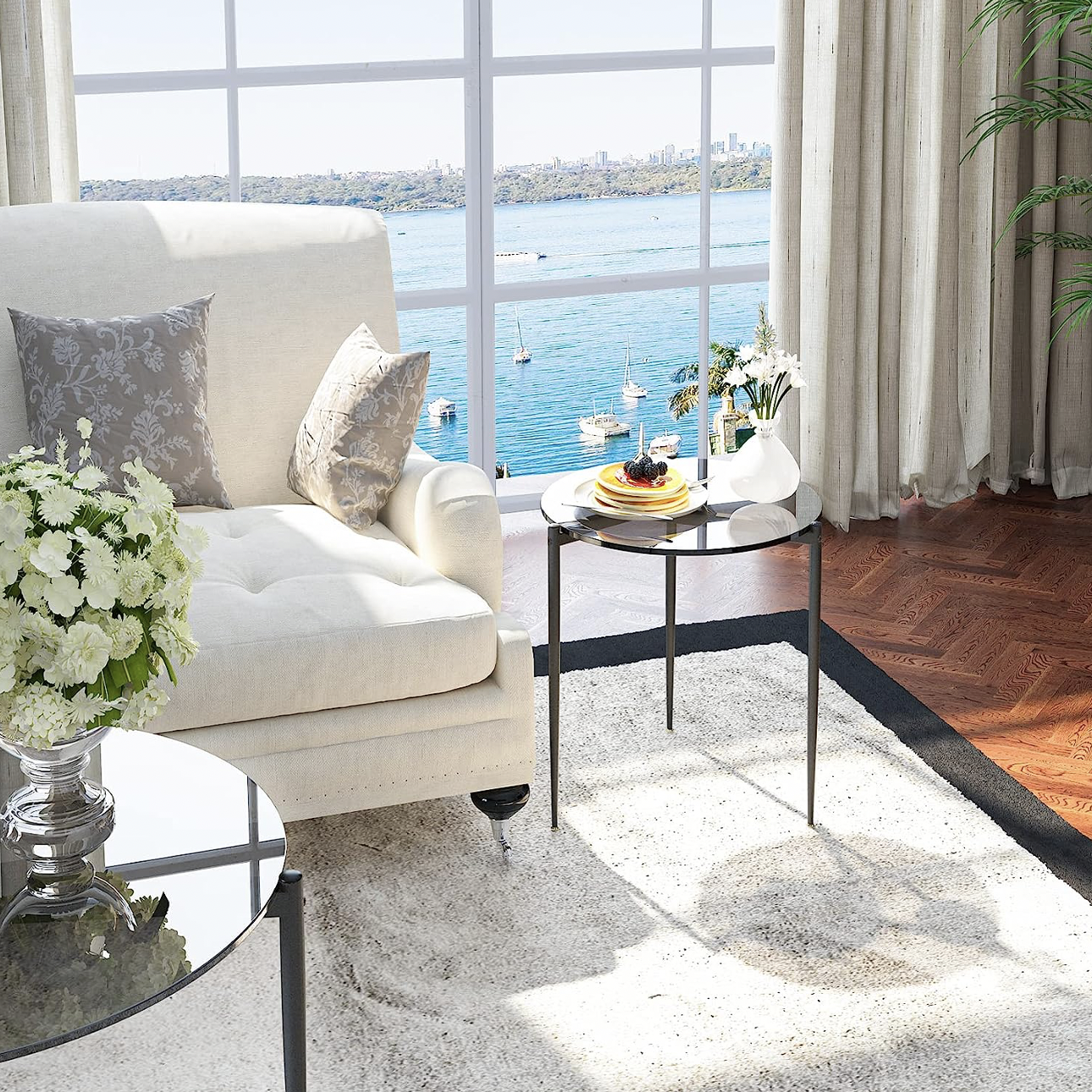 Cocktail - Glass Nested Coffee Table Set – premium furniture by Interior Ave