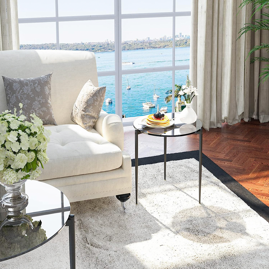 Cocktail - Glass Nested Coffee Table Set – premium furniture by Interior Ave