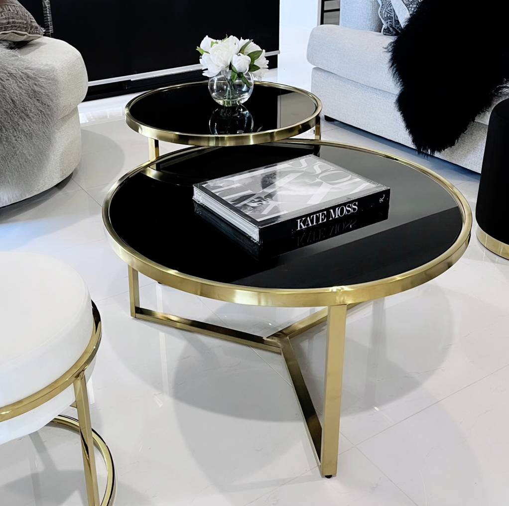 Giselle Black Coffee Table Set