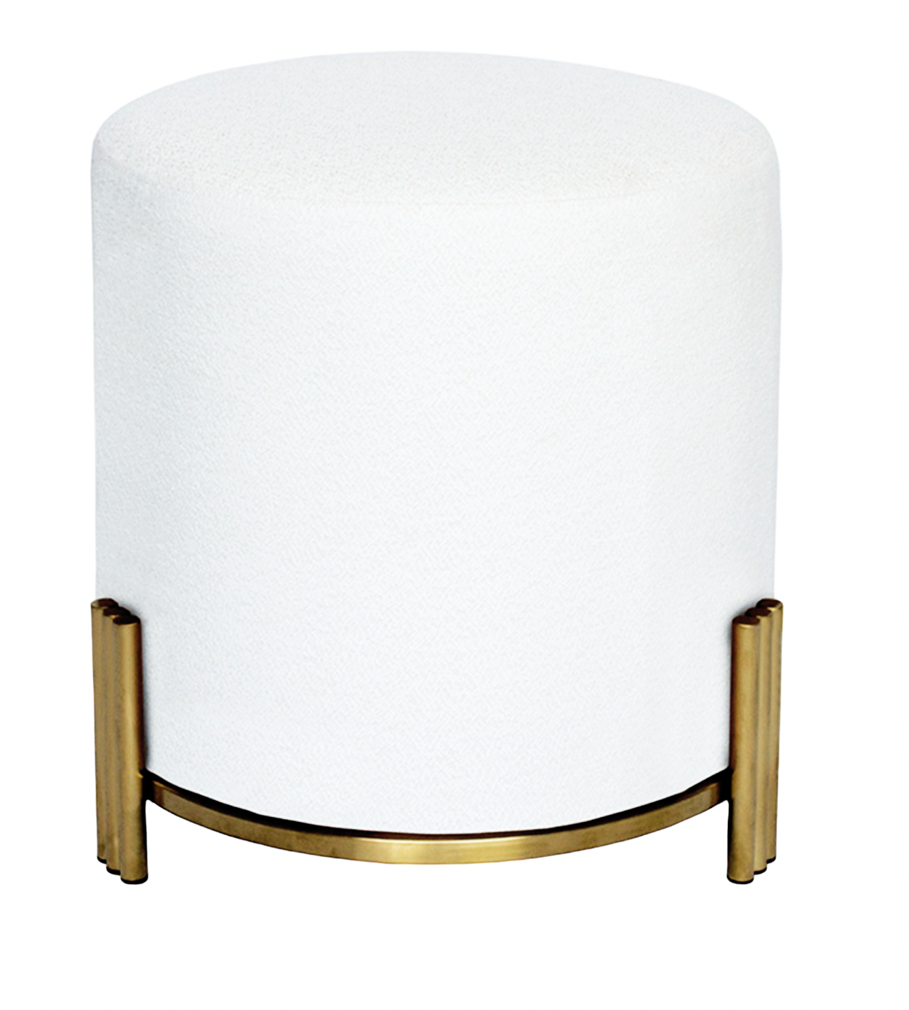 Apollo Velvet Ottoman - White – modern ottoman or footstool by Interior Ave