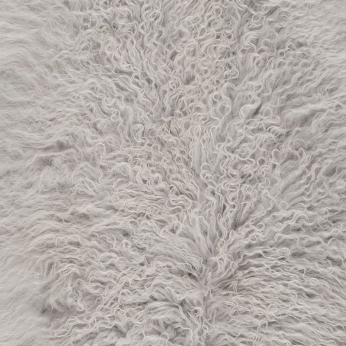 Mongolian Sheepskin Fur / Throw - Grey 160cm