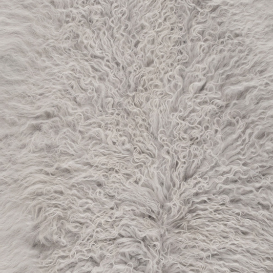 Mongolian Sheepskin Fur / Throw - Grey 160cm