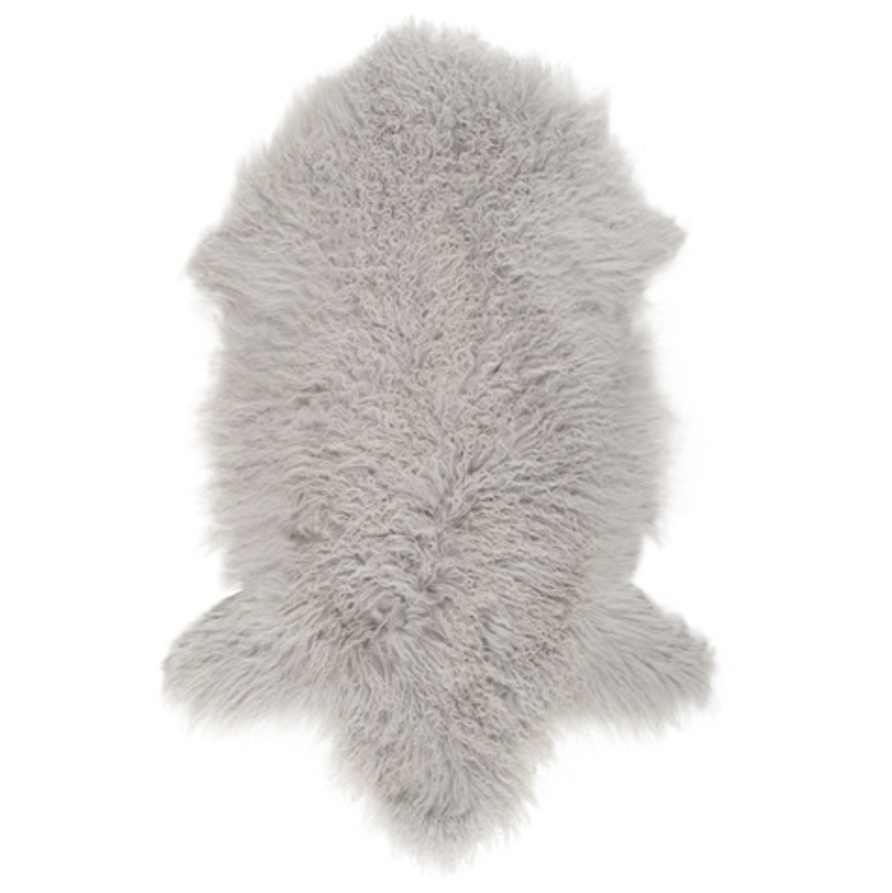 Mongolian Sheepskin Fur / Throw - Grey 160cm – premium furniture by Interior Ave