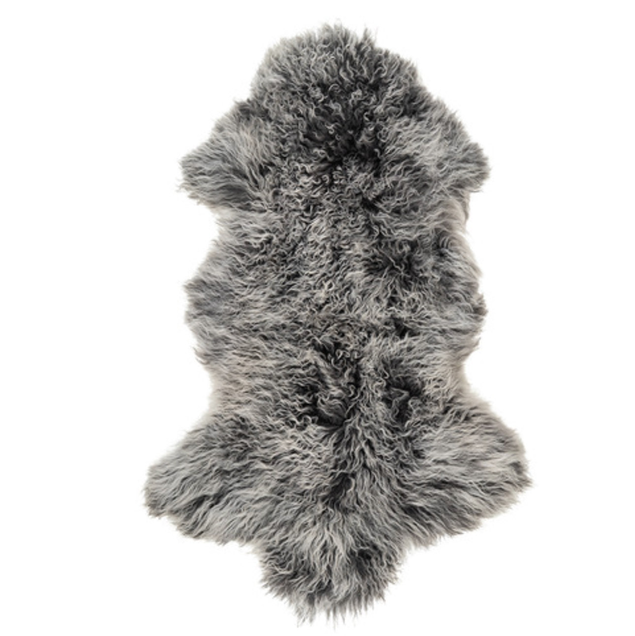 Mongolian Sheepskin Fur / Throw - Charcoal Snow 90cm – premium furniture by Interior Ave