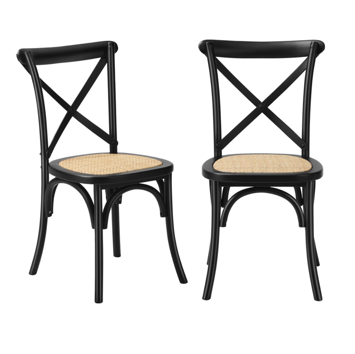 Cross Back Dining Chair - Black - Set of Two – luxury accent chair by Interior Ave