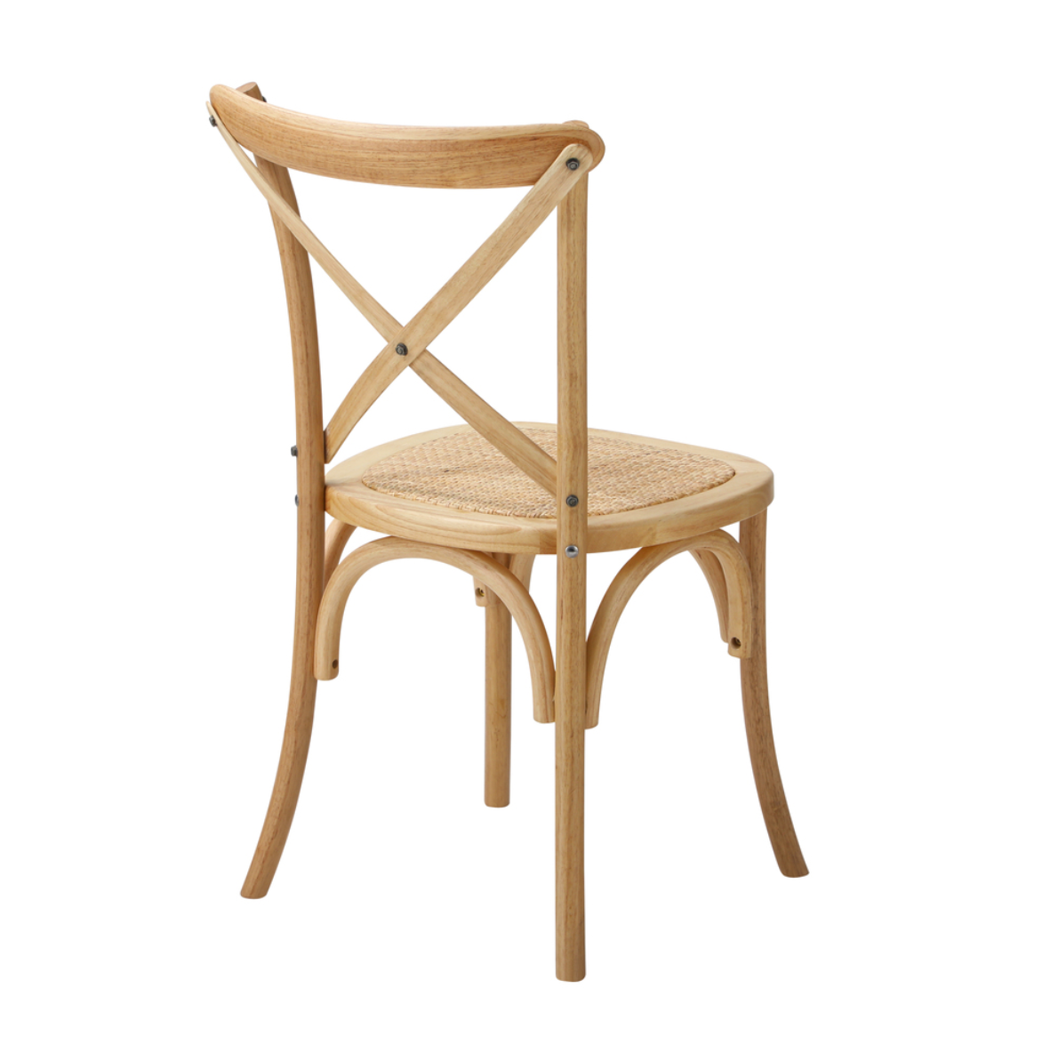 Cross Back Dining Chair - Natural - Set of Two