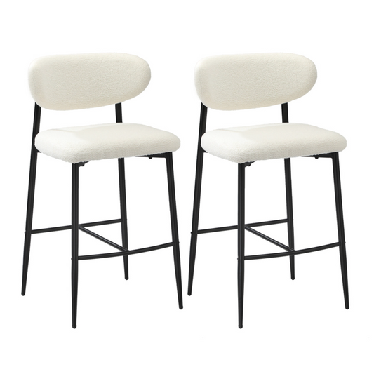 Neo Boucle Bar Stool - Set of Two – modern bar stool by Interior Ave