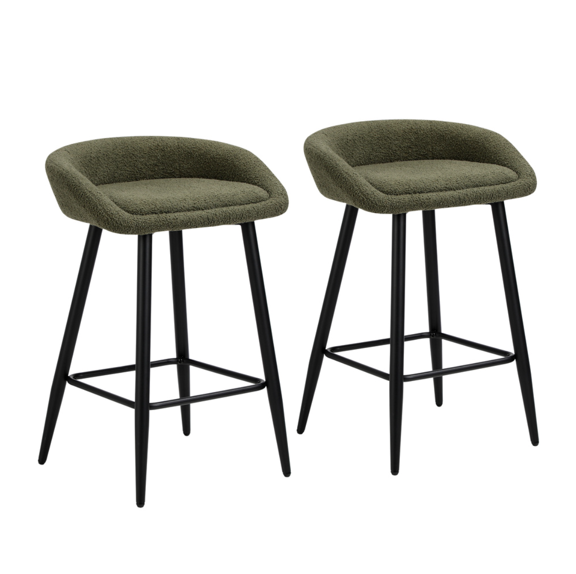 Brosa Boucle Bar Stool - Set of Two – modern bar stool by Interior Ave