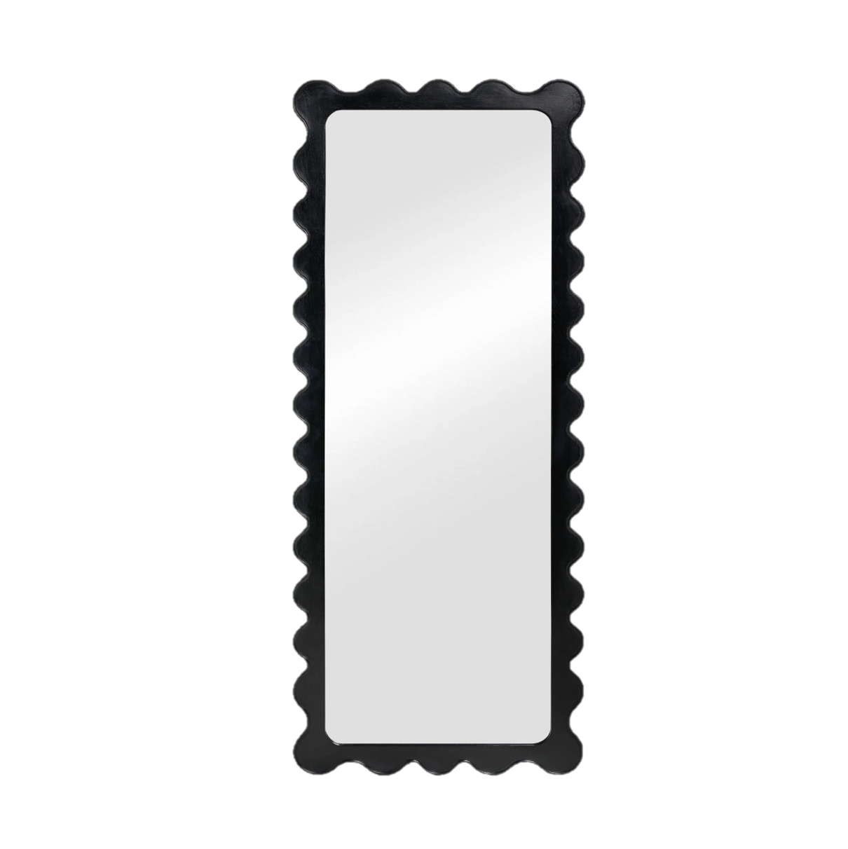 Freya Black Scallop Mirror – Wavy Wall Mirror