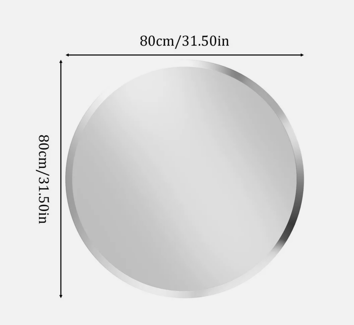 Valet Round Frameless Wall Mirror