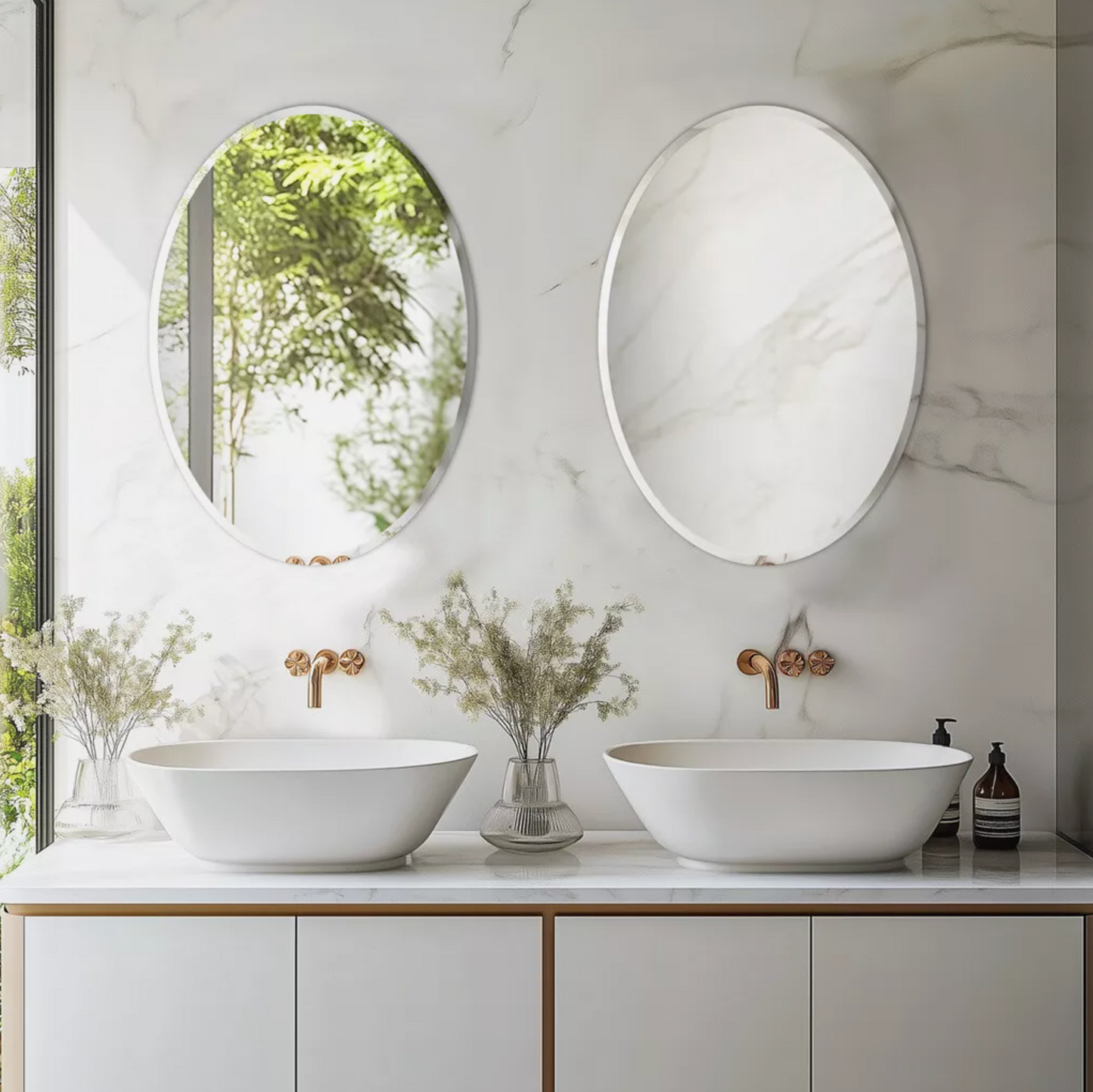 Valet Frameless Wall Mirror Oval