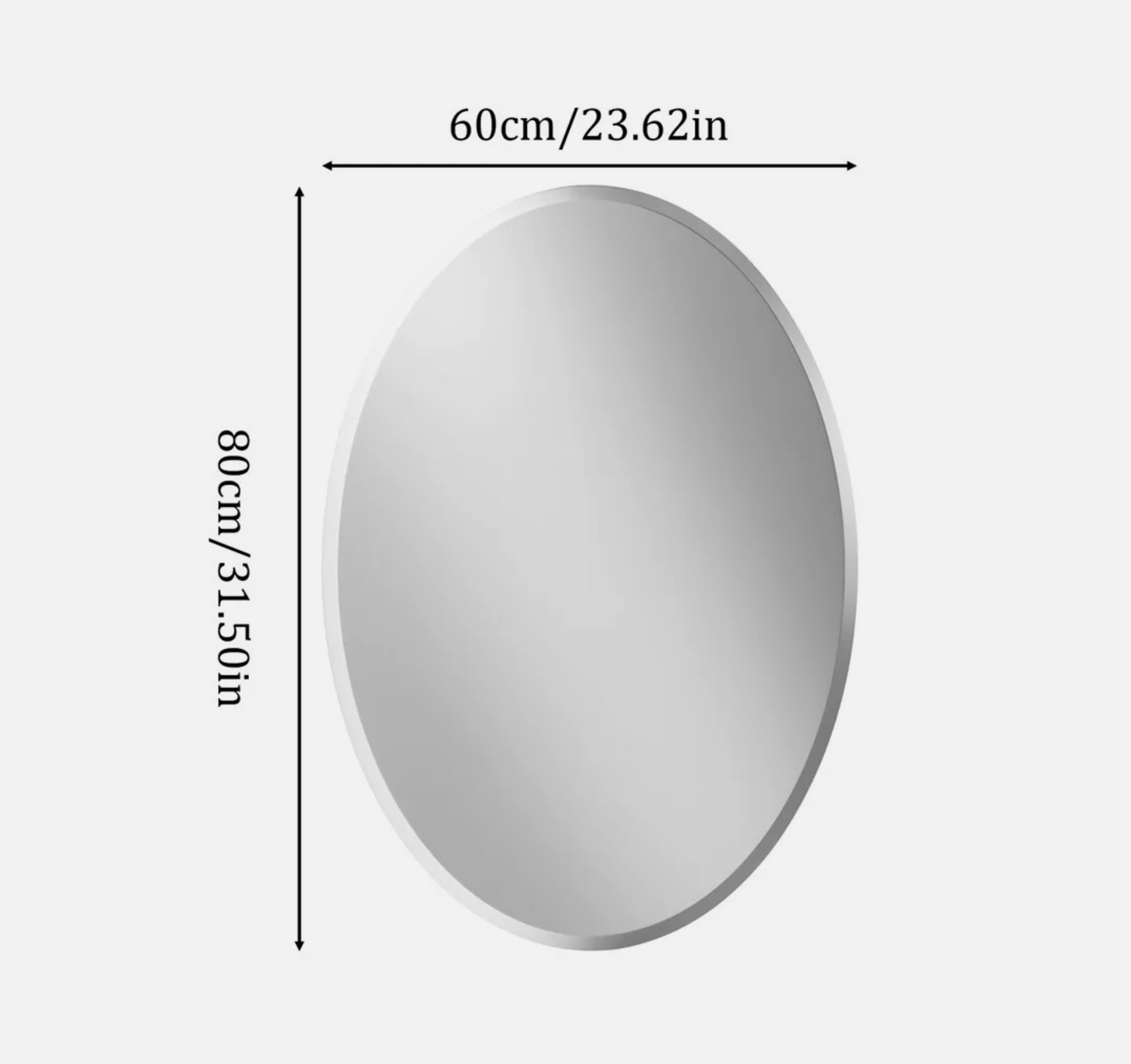 Valet Frameless Wall Mirror Oval