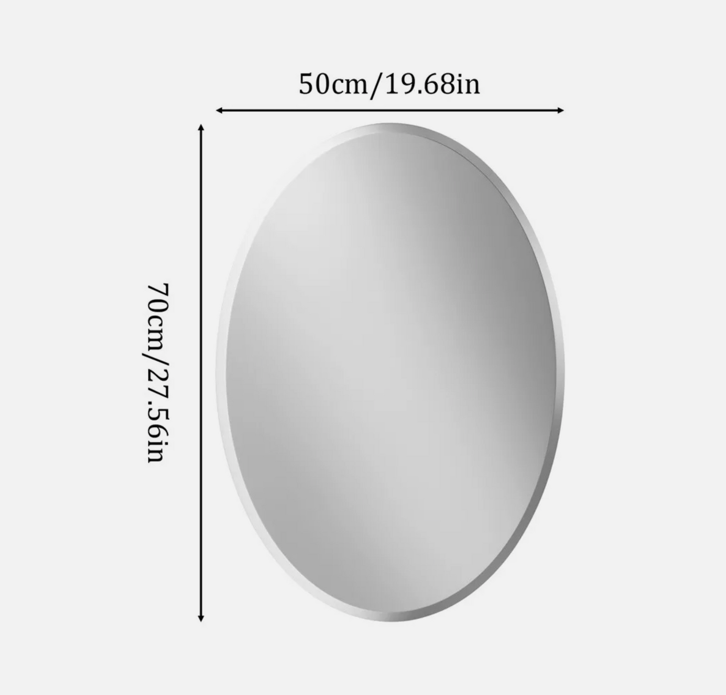 Valet Frameless Wall Mirror Oval