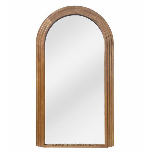 Sierra Arched Step Mirror – Signature Sculptural Oak Wood Statement Piece
