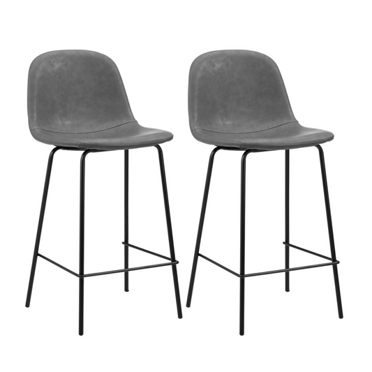 Marlo Bar Stool Grey Set of Two – modern bar stool by Interior Ave