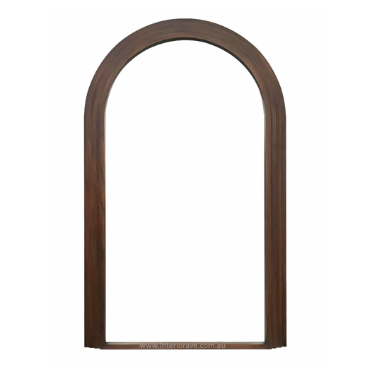 Sierra Arched Step Mirror – Signature Sculptural Walnut Statement Piece