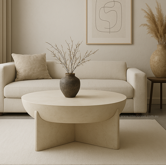 Zelda Stone Coffee Table - Sand – premium furniture by Interior Ave