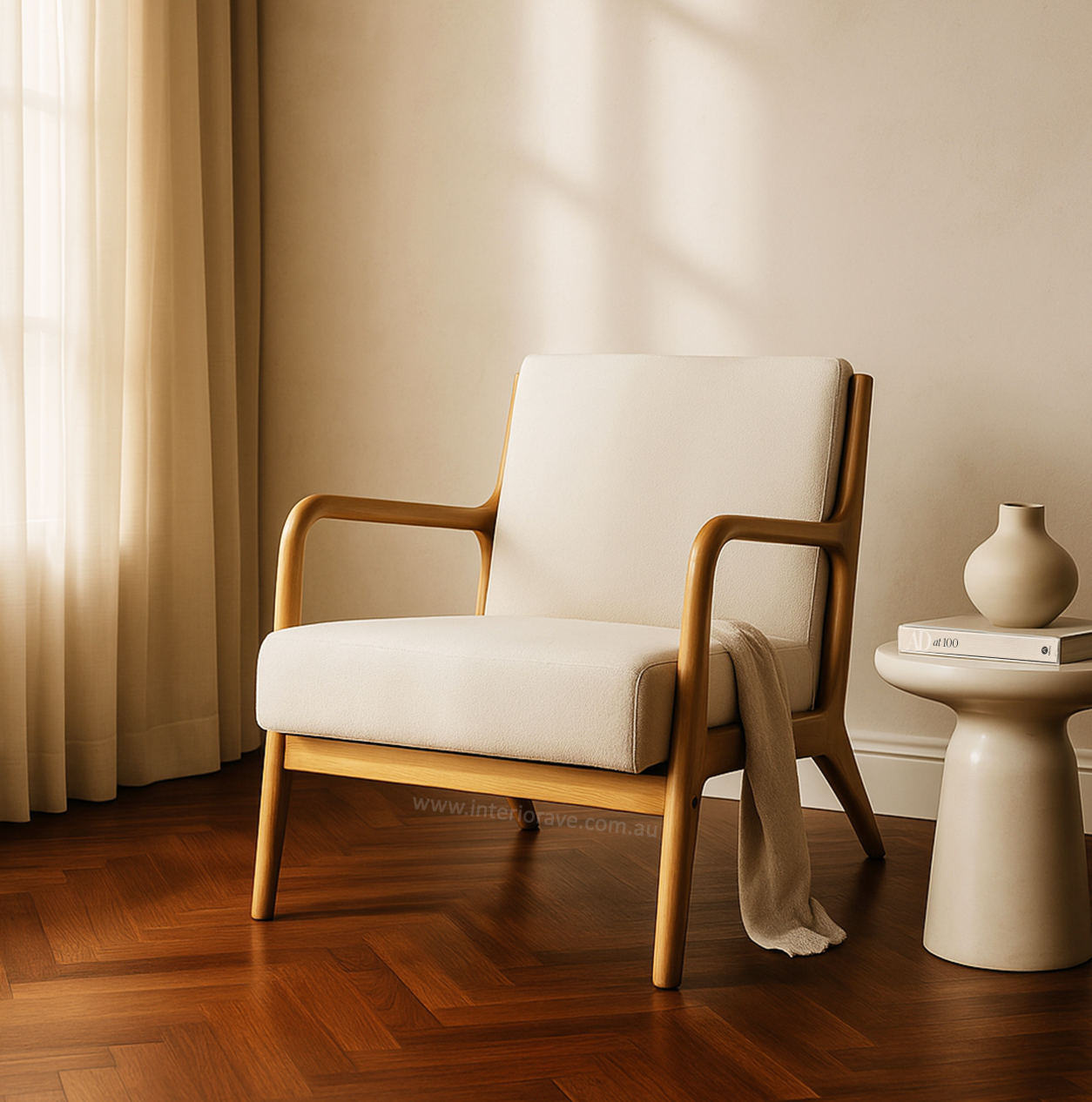Caprice Armchair - Cream – modern armchair by Interior Ave