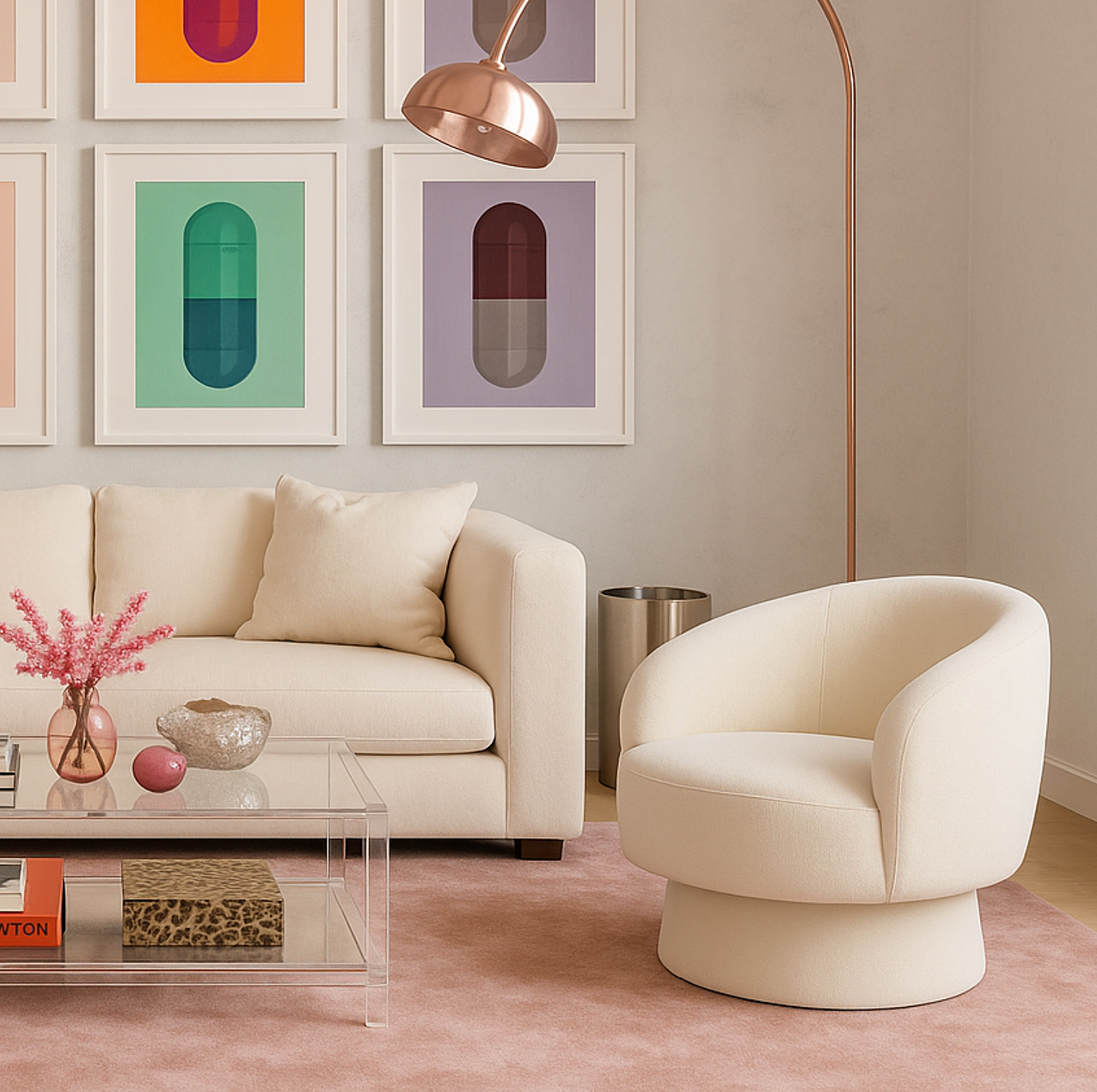 Celene Arm Chair – White – furniture piece by Interior Ave