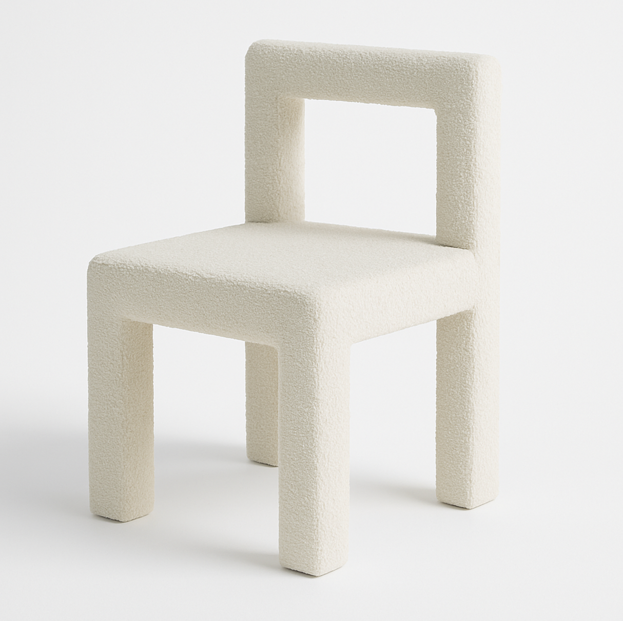 Forma White Boucle Dining Chair – furniture piece by Interior Ave