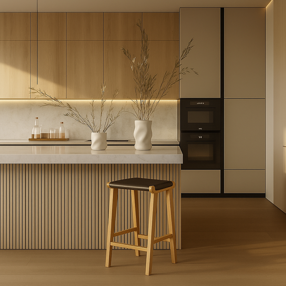 Lexington Oak Bar Stool - Black -premium furniture by Interior Ave