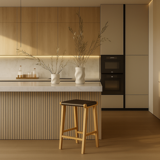 Lexington Oak Bar Stool - Black -premium furniture by Interior Ave