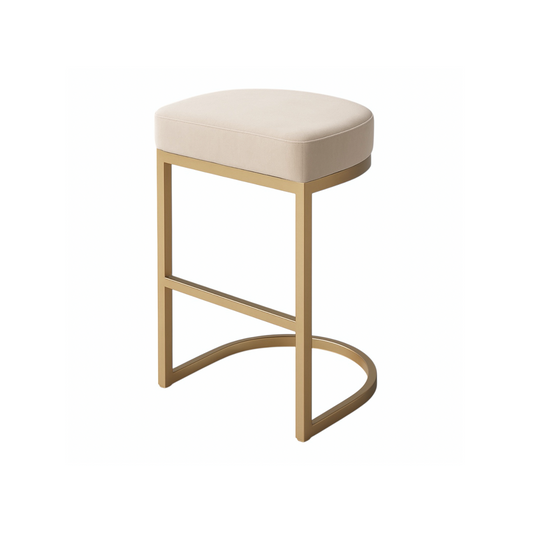 Royale Taupe Velvet Stool – furniture piece by Interior Ave