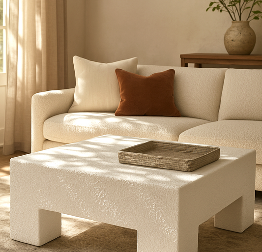 Cedar Coffee Table - White Textured Finish