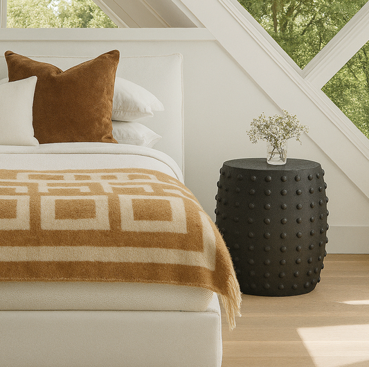 Atelier Noir Studded Side Table - Black