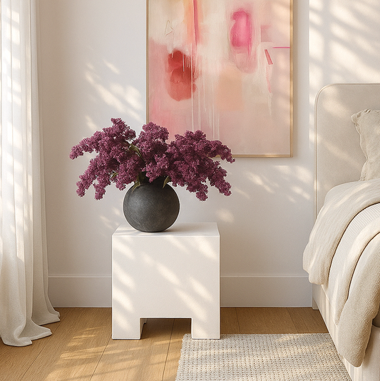 Cedar Side Table - White Textured Finish