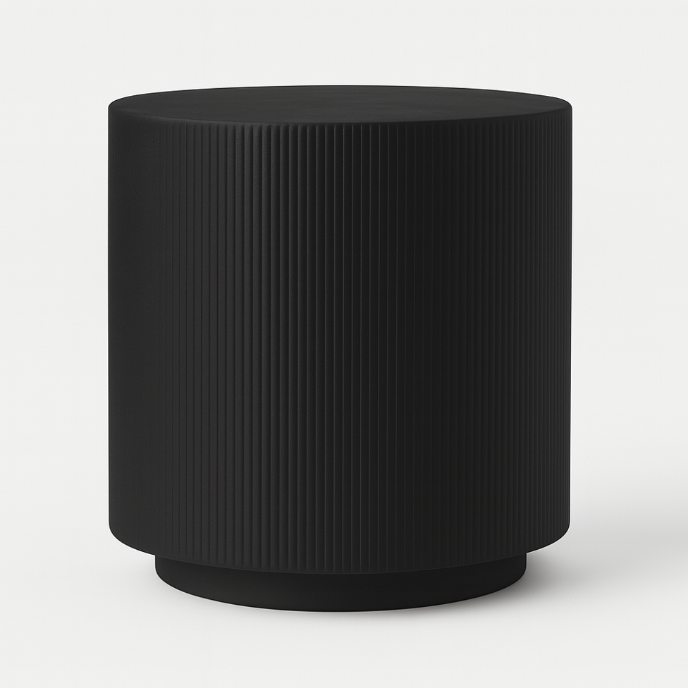 Vera Stone Side Table - Black