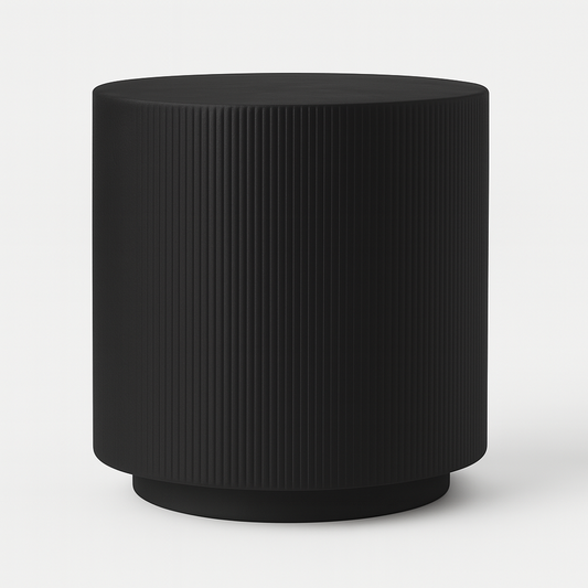 Vera Stone Side Table - Black