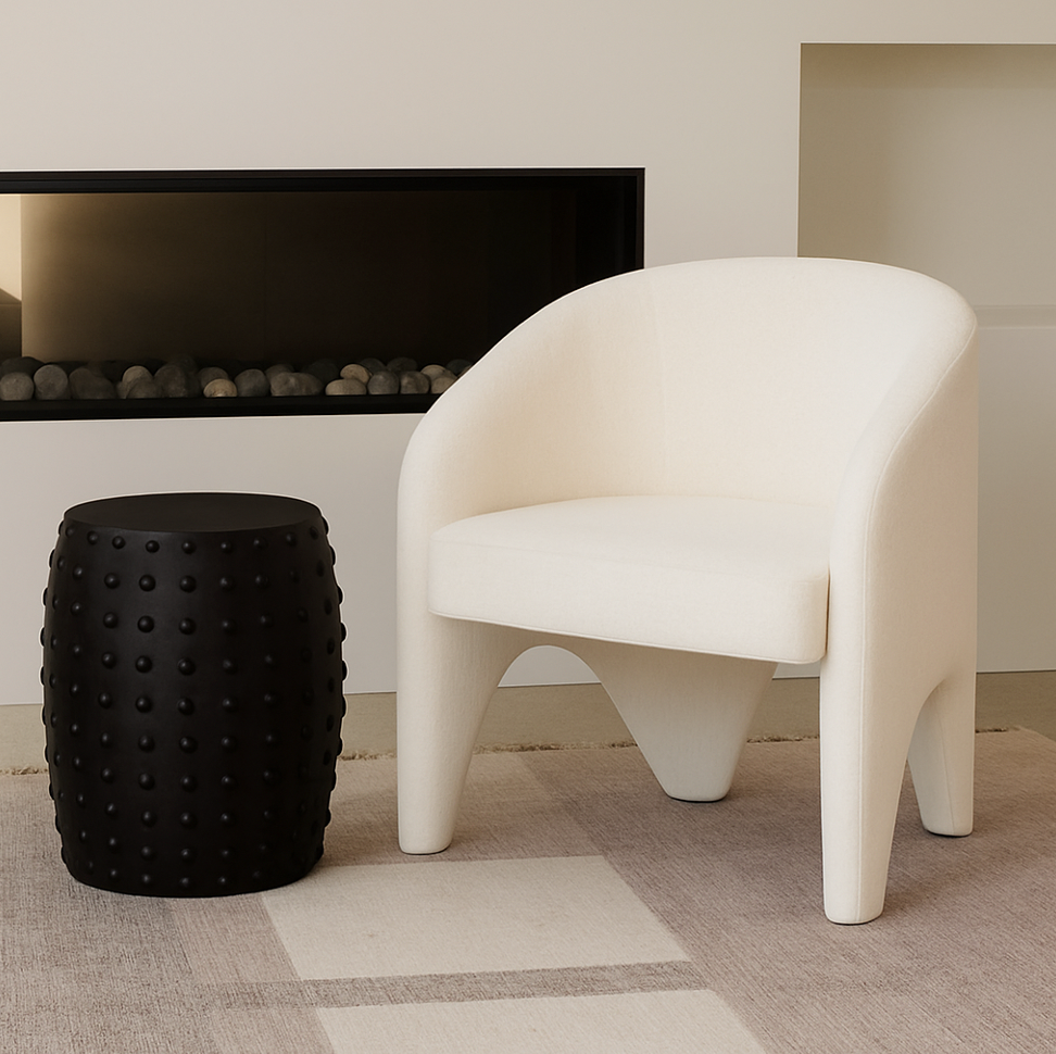 Atelier Noir Studded Side Table - Black