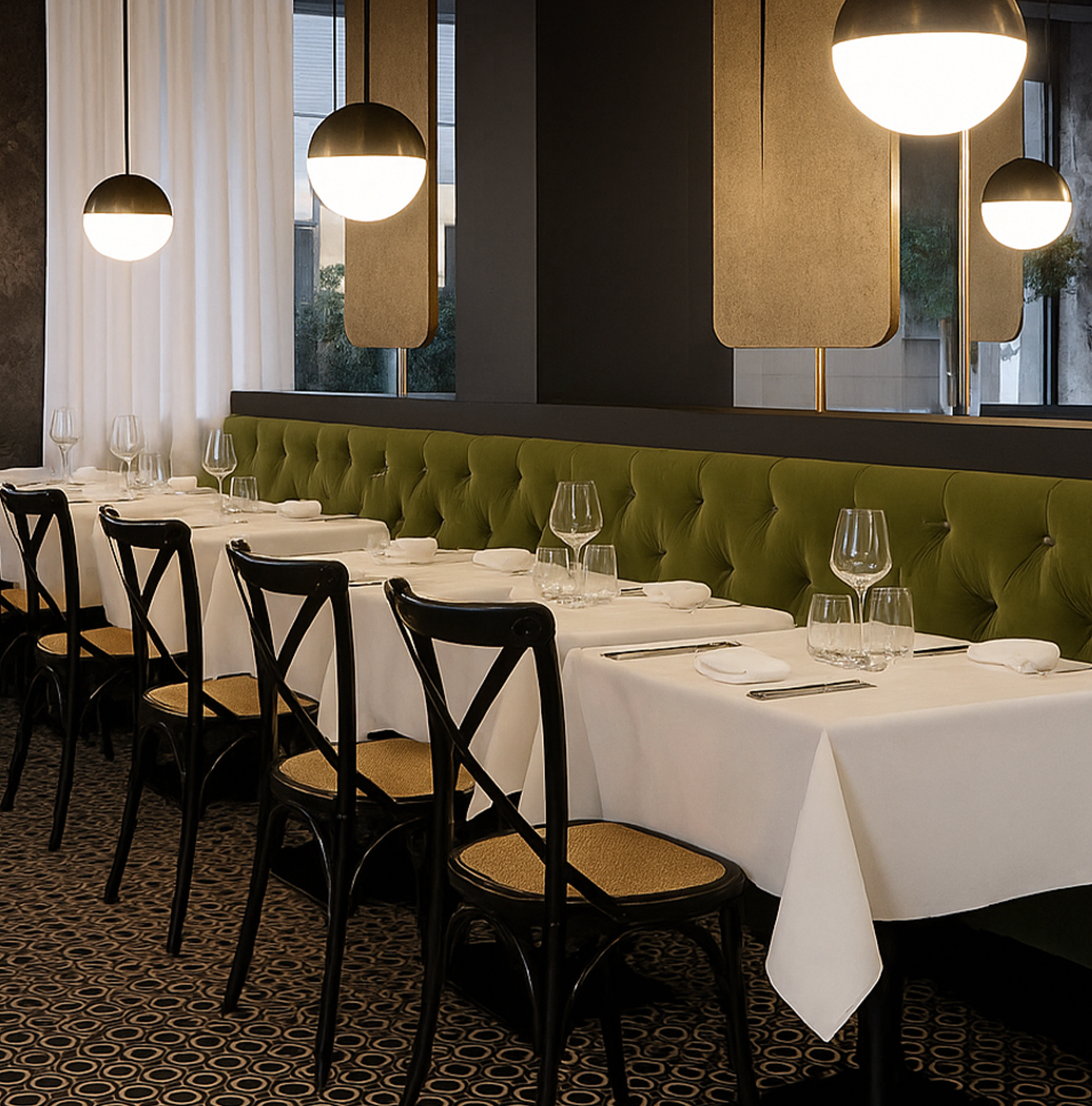 Cross Back Dining Chair - Black - Set of Two – luxury accent chair by Interior Ave