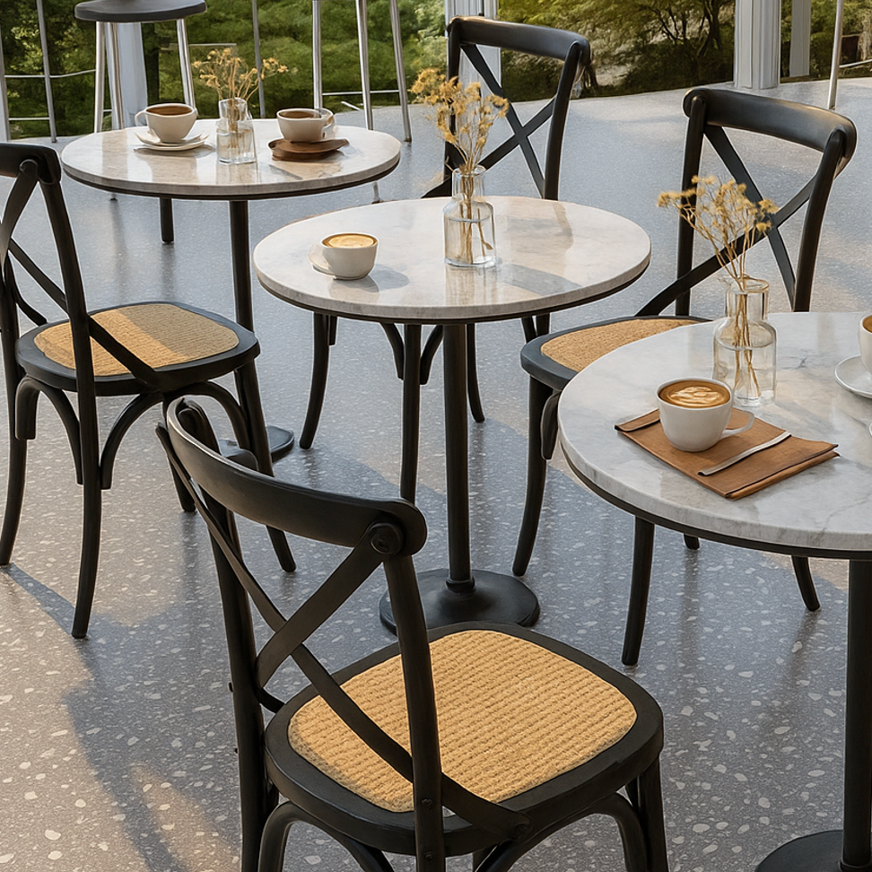 Cross Back Dining Chair - Black - Set of Two – luxury accent chair by Interior Ave